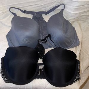 2 front closure racer back Victoria’s Secret bras never worn